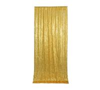 Sfondo per matrimonio con paillettes, tenda per cerimonie nuziali, glitterate, tessuto luccicante, sfondo oro scuro (oro, 2 pezzi, 60 x 240 cm)