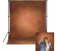 Sfondo per ritratti, 2,4 x 3 m, arancione scuro, astratto, per studio fotografico, studio professionale, vintage, in tessuto marrone
