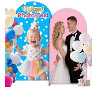 Sfondo Personalizzato con Foto Sfondo Personalizzato per Arco Copertina Personalizzata per Arco con Immagine per Festa di Compleanno Laurea (1,2 m, 1,5 m, 1,8 m, 2 m, 2,2 m)