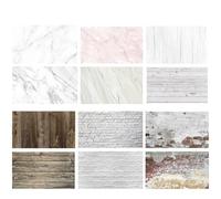Sfondo piatto per fotografia, set da 6 pezzi, 54 x 84 cm, sfondo alimentare su entrambi i lati, per studio fotografico, gioielli, da tavolo, blogger, immagini, puntelli