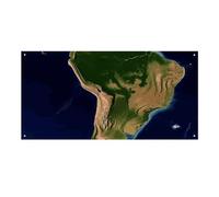 Sfondo satellitare con immagine satellitare del Sud America, grande striscione da appendere alla parete, sfondo per feste di compleanno, Capodanno, laurea, matrimonio, festa di compleanno, decorazione