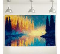 Sfondo scenico con natura, decorazione artistica da parete con paesaggio vibrante, perfetto per eventi fotografici, riunioni all'aperto/interno, 180 x 109 cm