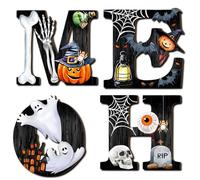 Sfondo Shop Cartelli di Halloween, SCM3211 | Set di decorazioni da parete in legno per interni e aree di pianificazione dell'esposizione della casa