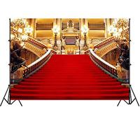 Sfondo tappeto rosso, palazzo d'oro, splendido sfondo per foto europeo, 25,4 x 17,8 m, oggetti di scena per studio fotografico LSGE652