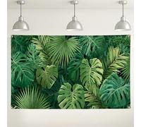 Sfondo tropicale con foglie verdi, lussureggianti decorazioni per feste della giungla, sfondo botanico per interni ed esterni, sfondo fotografico per eventi, matrimoni estivi e feste di compleanno