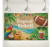 Sfondo tropicale per feste, decorazioni colorate a tema spiaggia, divertimento estivo per interni ed esterni, sfondo fotografico per celebrazioni, 180 x 109 cm