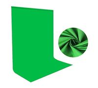 Sfondo Verde Foto 1,5x2m, Bonvvie Greenscreen Sfondo Fotografico Resistente Alle Rughe, Lavabile Greenscreen Mussola Chromakey per Studio Fotografia, Televisione, Zoom, YouTube Video, Riunioni Online