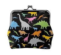 Sfondo verde Panda Stampato Coin Purse Per Le Donne Del Raccoglitore Del Sacchetto Del Raccoglitore Dell'unità di elaborazione Del Sacchetto D, Dinosauro colorato a forma di animale., Taglia unica,