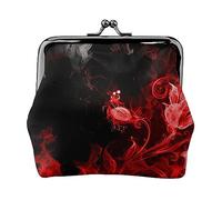 Sfondo verde Panda Stampato Coin Purse Per Le Donne Del Raccoglitore Del Sacchetto Del Raccoglitore Dell'unità di elaborazione Del Sacchetto D, Rosso Nero Bianco Astratto, Taglia unica, Vintage