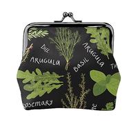 Sfondo verde Panda Stampato Coin Purse Per Le Donne Del Raccoglitore Del Sacchetto Del Raccoglitore Dell'unità di elaborazione Del Sacchetto D, Basilico, timo aneto e rosmarino, Taglia unica, Vintage
