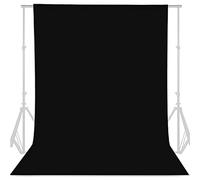 Sfondo Verde Sfondo fotografico video Panno liscio Verde Bianco Nero Puro cotone Schermo for studio Live Streaming(Black,2000x3000MM)