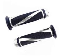SFONIA 2pz Manopole Manubrio Moto Impugnatura 22MM 7/8" Gomma Antiscivolo Universale per Moto Scooter Quad Cruiser Off Road (Argento)