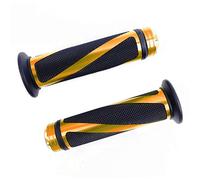SFONIA 2pz Manopole Manubrio Moto Impugnatura 22MM 7/8" Gomma Antiscivolo Universale per Moto Scooter Quad Cruiser Off Road (Giallo)