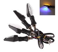 SFONIA 4pcs Indicatori di Direzione Moto 12LED 12V Impermeabile Universale per Moto Scooter Quad Cruiser Off Road
