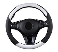 SFONIA Coprivolante Copri Sterzo per Auto Protezione Custodia Volante Cover in Pelle Artificiale Universale 37-38cm / 15" Antiscivolo Traspirante Durevole (Bianco)