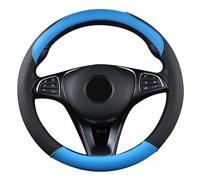 SFONIA Coprivolante Copri Sterzo per Auto Protezione Custodia Volante Cover in Pelle Artificiale Universale 37-38cm / 15" Antiscivolo Traspirante Durevole (Blu)