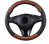 SFONIA Coprivolante Copri Sterzo per Auto Protezione Custodia Volante Cover in Pelle Artificiale Universale 37-38cm / 15" Antiscivolo Traspirante Durevole (Marrone)