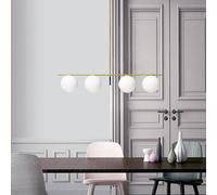 Sforzin Lampada a sospensione Jugen, oro, 4 luci Sforzin