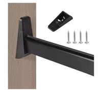 SFQEVHRZ Aste per appendere il guardaroba, Barra appendiabiti con striscia antiscivolo silenziosa, nero opaco, aste for armadio, montaggio a parete, asta appendiabiti(100cm/39.4in)