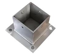 SFQEVHRZ Base di supporto per terrazze, base quadrata, 2 x 2, 4 x 4, 5 x 5, 6 x 6, 8 x 8, con raccordi, per cassetta delle lettere, pergola e ponte, ancoraggi per pali in acciaio inox (150 x 150 mm)