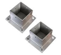 SFQEVHRZ Base di supporto per terrazze, base quadrata, 2 x 2, 4 x 4, 5 x 5, 6 x 6, 8 x 8, con raccordi, per cassetta delle lettere, pergola e ponte, ancoraggi per pali in acciaio inox (150 x 150 mm