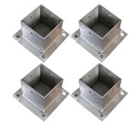 SFQEVHRZ Base di supporto per terrazze, base quadrata, 2 x 2, 4 x 4, 5 x 5, 6 x 6, 8 x 8, con raccordi, per cassetta delle lettere, pergola e ponte, ancoraggi per pali in acciaio inox (135 x 135 mm