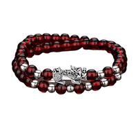 SFQEVHRZ Bracciale, Bracciale di bilanciamento con perline cristalli rossi e granati talismano for prosperità, denaro buona fortuna(8)