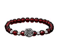 SFQEVHRZ Bracciale, Bracciale di bilanciamento con perline cristalli rossi e granati talismano for prosperità, denaro buona fortuna(6)