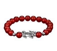 SFQEVHRZ Bracciale, Bracciale di bilanciamento con perline cristalli rossi e granati talismano for prosperità, denaro buona fortuna(17)