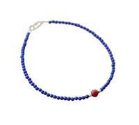 SFQEVHRZ Bracciale, Bracciale in cristallo naturale portafortuna lapislazzuli cinabro equilibrio blu