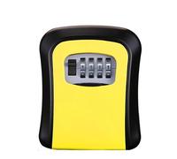 SFQEVHRZ Cassaforte portachiavi da parete, Cassaforte for chiave di sicurezza for montaggio a parete da esterno, con serratura a combinazione e copertura protezione esterna(Yellow)