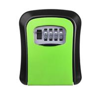 SFQEVHRZ Cassaforte portachiavi da parete, Cassaforte for chiave di sicurezza for montaggio a parete da esterno, con serratura a combinazione e copertura protezione esterna(Green)