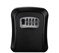 SFQEVHRZ Cassaforte portachiavi da parete, Cassaforte for chiave di sicurezza for montaggio a parete da esterno, con serratura a combinazione e copertura protezione esterna(Schwarz)