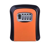 SFQEVHRZ Cassaforte portachiavi da parete, Cassaforte for chiave di sicurezza for montaggio a parete da esterno, con serratura a combinazione e copertura protezione esterna(Oranje)