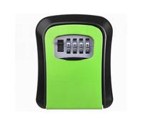 SFQEVHRZ Cassaforte portachiavi da parete, Cassetta di sicurezza for chiave combinata a 4 cifre ripristinabile Portachiavi resistente alle intemperie(Green)
