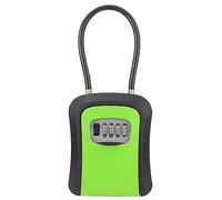 SFQEVHRZ Cassaforte portachiavi da parete, Scatola porta chiavi portatile con grillo rimovibile, cassetta di sicurezza sicura for casa codice ripristinabile resistente alle intemperie(Green)
