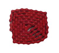 SFQEVHRZ Catene per Biciclette, Catena for Bicicletta da 94 sezioni, Singola velocità, in Acciaio al Carbonio, Colorata, Leggera, for Mountain Bike, da Strada, MTB.(Red)