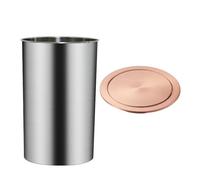 SFQEVHRZ Coperchio per pattumiera, Pattumiera con coperchio a ribalta da incasso sul piano di lavoro della cucina, scivolo for rifiuti nascosto rotondo e coperchio basculante incorporato(Rose Gold)