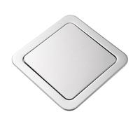SFQEVHRZ Coperchio per pattumiera, Pattumiera da incasso for mobile da cucina, coperchio for pattumiera in acciaio inox con sportello automatico(Silvery,Single lid)