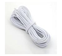 SFQEVHRZ Elastico, Elastico Rotondo da 1/2/3/4/5 mm, Elastico in Gomma Bianca e Nera, for Cucire, Indumenti, Accessori Fai Te(White,Diameter 2.5mm)
