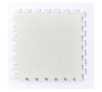 SFQEVHRZ Moquette a puzzle, Piastrelle di moquette ad incastro in peluche, tappetino in schiuma for gattonare, tappeto quadrato a puzzle(White,20pcs)