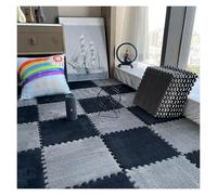 SFQEVHRZ Moquette a puzzle, Tappetino da pavimento in schiuma EVA a pelo lungo, tappeto ad incastro morbido for salotto, tappeti spessi e soffici for camera letto(Style S)