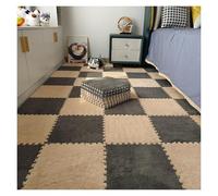 SFQEVHRZ Moquette a puzzle, Tappetino soffice for camera da letto, isolamento acustico, tagliabile, protezione del pavimento, 10 pezzi(Style V)