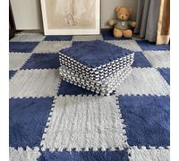 SFQEVHRZ Moquette a puzzle, Tappetino soffice for camera da letto, isolamento acustico, tagliabile, protezione del pavimento, 10 pezzi(Style G,10 pieces)