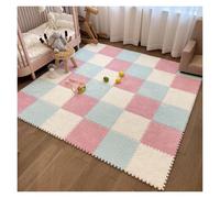 SFQEVHRZ Moquette a puzzle, Tappetino soffice for camera da letto, isolamento acustico, tagliabile, protezione del pavimento, 10 pezzi(Style R,10 pieces)