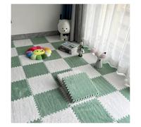 SFQEVHRZ Moquette a puzzle, Tappetino soffice for camera da letto, isolamento acustico, tagliabile, protezione del pavimento, 10 pezzi(Style P)