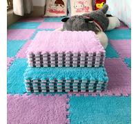 SFQEVHRZ Moquette a puzzle, Tappeto da salotto morbido e soffice, tappetino pavimento spesso a incastro for la casa, 10 pezzi(Style Q,10 pieces)