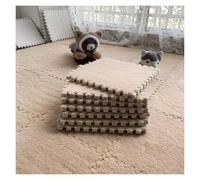 SFQEVHRZ Moquette a puzzle, Tappeto da salotto morbido e soffice, tappetino pavimento spesso a incastro for la casa, 10 pezzi(Style C,30 x 30 cm (Rectangular))