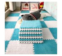 SFQEVHRZ Moquette a puzzle, Tappeto da salotto morbido e soffice, tappetino pavimento spesso a incastro for la casa, 10 pezzi(Style U,10 pieces)