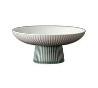 SFQEVHRZ Piatto da frutta, ciotola in ceramica con base, ciotola decorativa per frutta con base, supporto per frutta, dessert e snack, per banconi da cucina o come centrotavola (medio)
